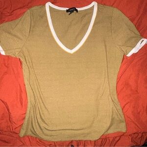 Women's Forever 21 Ribbed V-Neck Shirt - 1X